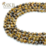 Faceted Yellow Tiger Eye Beads 6mm 8mm 10mm Gem Spacer Beads DIY Bracelet
