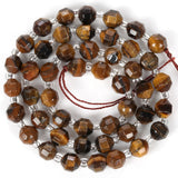 Faceted Yellow Tiger Eye Round Beads for Jewelry Making 6/8/10mm
