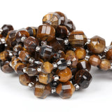 Faceted Yellow Tiger Eye Round Beads for Jewelry Making 6/8/10mm
