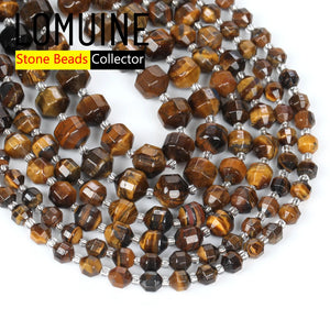 Faceted Yellow Tiger Eye Round Beads for Jewelry Making 6/8/10mm