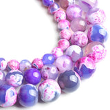 Fire Dragon Veins Agate Stone Beads for Jewelry Making DIY
