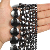 Natural Hematite Stone Beads Flat Round Spacer for Jewelry Making DIY Bracelets