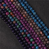 Cracked Dream Fire Dragon Veins Agates Beads 15'' 6/8/10mm