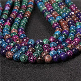 Cracked Dream Fire Dragon Veins Agates Beads 15'' 6/8/10mm