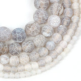 Grey Dream Fire Dragon Veins Agates Beads 4/6/8/10/12mm