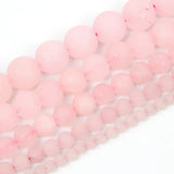 Pink Crystal Quartz Round Loose Beads 4-12 MM