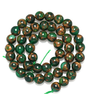 Green Colored Cloisonne Beads 6/8/10mm For DIY Bracelet Necklace HK130