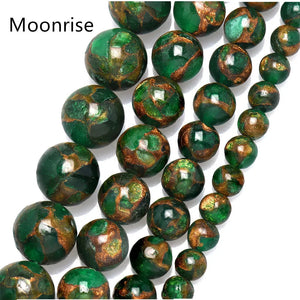 Green Colored Cloisonne Beads 6/8/10mm For DIY Bracelet Necklace HK130