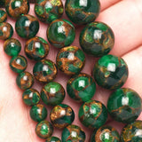 Green Colored Cloisonne Beads 6/8/10mm For DIY Bracelet Necklace HK130