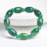 Green Agate Charm Bracelet Carnelian Bangles Summer Wristband