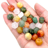 Green Aventurine Agate Stone Pumpkin Beads for Jewelry Making