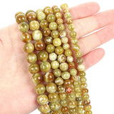Green Dragon Stone Round Loose Beads for DIY Bracelet Making 4-12 MM
