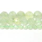 Green Prehnite Jades Faceted Round Beads 6 8 10mm