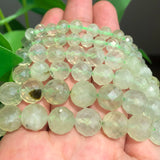 Green Prehnite Jades Faceted Round Beads 6 8 10mm