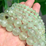 Green Prehnite Jades Faceted Round Beads 6 8 10mm