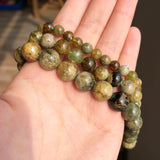 Green Garnet Natural Stone Beads 6-10mm