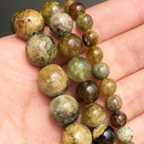 Green Garnet Natural Stone Beads 6-10mm