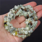 Green Prehnites Faceted Loose Spacer Raw Chip Bead for Jewelry Making