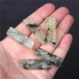 Green Prehnites Faceted Loose Spacer Raw Chip Bead for Jewelry Making