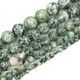 Green Spot Charm Natural Stone Beads for Jewelry Making DIY Bracelet 4-12 MM