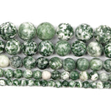 Green Spot Charm Natural Stone Beads for Jewelry Making DIY Bracelet 4-12 MM