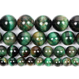 Green Tiger Eye Stone Round Beads for Jewelry Making DIY 4-12 MM