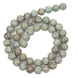 Grey Chrysanthemum Round Stone Beads for DIY Jewelry Making