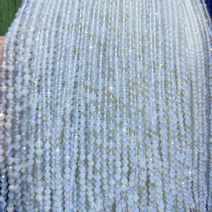 Faceted Opal Moonstone Small Beads 2 3 4mm Bracelet Necklace Jewelry Making