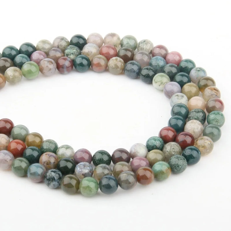 Indian Agat Amazonite Unakite Stone Beads 4/6/8/10/12mm