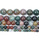 Indian Agate Charm Round Loose Beads For Jewelry Making 4-12MM