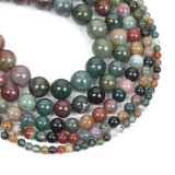 Indian Agate Charm Round Loose Beads For Jewelry Making 4-12MM