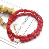 Red Coral Beads 8x10mm-8x12mm DIY Charm Bracelet Necklace