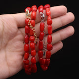 Red Coral Beads 8x10mm-8x12mm DIY Charm Bracelet Necklace