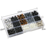 Natural Stone Beads Kit Howlite Tiger Eye Agata Sets DIY Couples Charms Bracelet