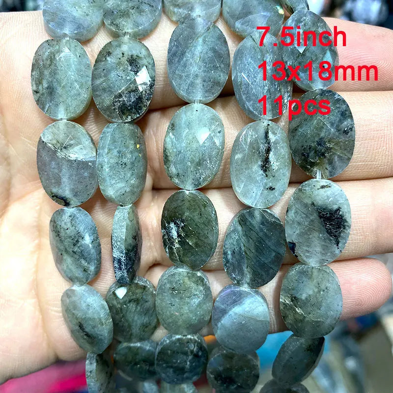Labradorite Faceted Natural Stone Beads for DIY Bracelet
