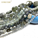 Labradorite Faceted Natural Stone Beads for DIY Bracelet