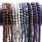 Natural Stone Beads Lapis Lazuli Jaspers Chakras Gem Beads DIY Bracelet Necklace