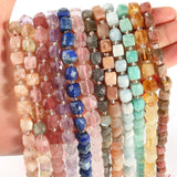Natural Stone Beads Lapis Lazuli Rose Quartz Turquoises 8mm Column