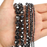 Faceted Hematite Loose Spacer Beads for Jewelry Making 2/3/4/6/8/10MM