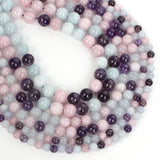 Lavender Natural Stone Beads 6/8/10mm for Jewelry Making