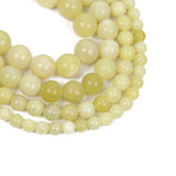 Natural Stone Beads Lemon Jade Chalcedony Round Loose Beads 4-1