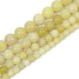 Natural Stone Beads Lemon Jade Chalcedony Round Loose Beads 4-1