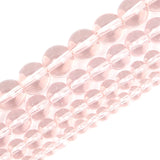 Pink Glass Charm Round Beads for Jewelry Making DIY
