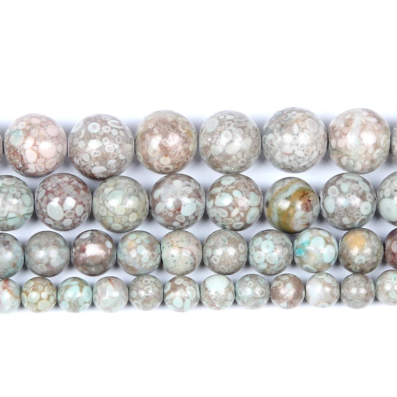 Maifanite Stone Charm Round Loose Beads 4/6/8/10/12 MM