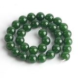 Malaysian Jades Round Stone Beads for Jewelry Making DIY Bracelets