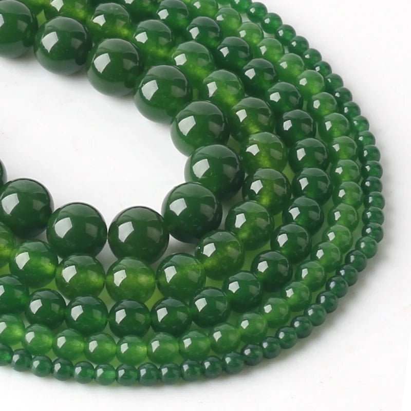 Malaysian Jades Round Stone Beads for Jewelry Making DIY Bracelets