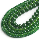 Malaysian Jades Round Stone Beads for Jewelry Making DIY Bracelets