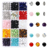 Mixed Natural Stone Beads 15 Grids Quartz Gemstone DIY Jewelry Making