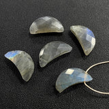 Labradorite Opal Crystal Beads Moon Pendant DIY Jewelry Making