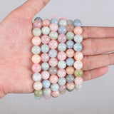 Morganite Gem Stone Beads Round Loose Beads 4-12mm